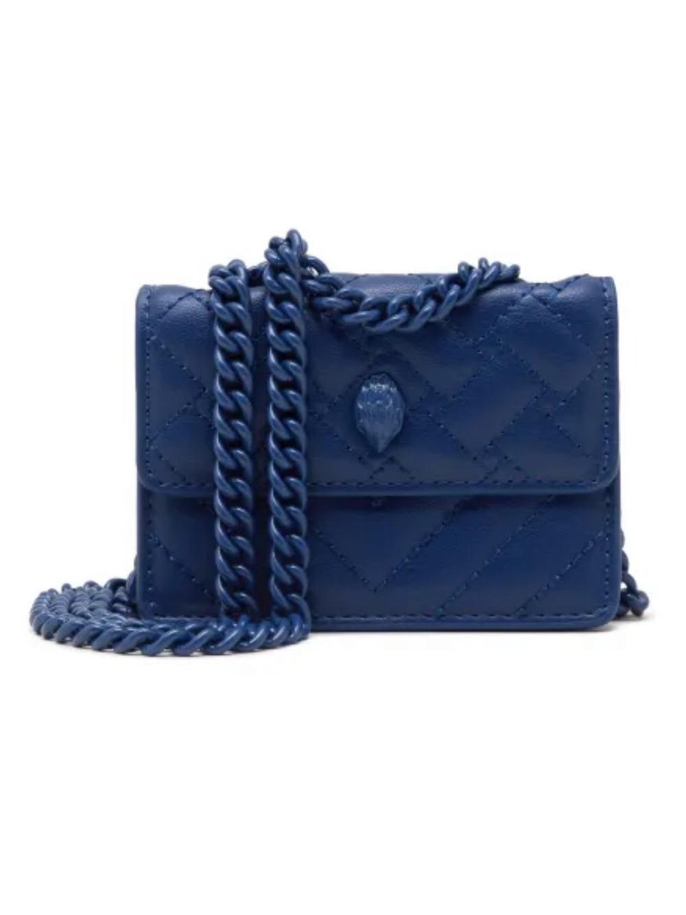 Kurt Geiger London Micro Kensington Quilted Chain Crossbody Bag in Navy NWT
